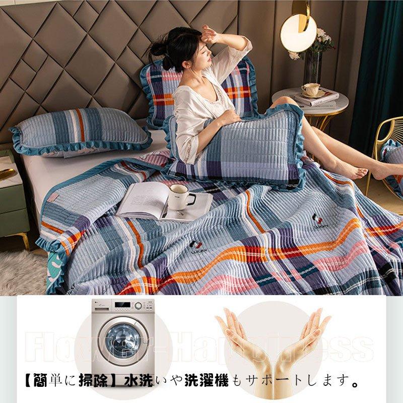ベッドカバー キルティングベッドスプレッド マルチ カバー キルト