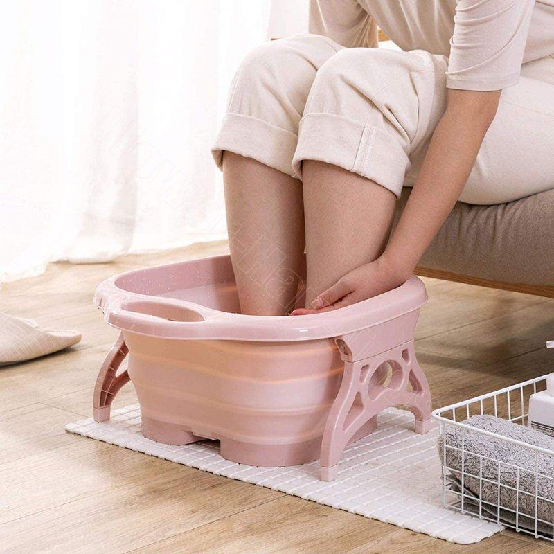 足湯バケツ 折りたたみ 足湯器 足湯たんぽ 折り畳み可 足湯ばけつ 足の
