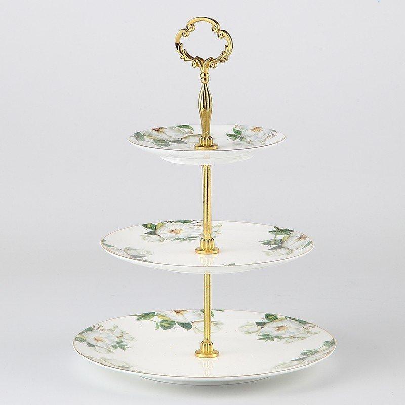 ケーキスタンド 高級 アフタヌーンティー用プレート 3段セット