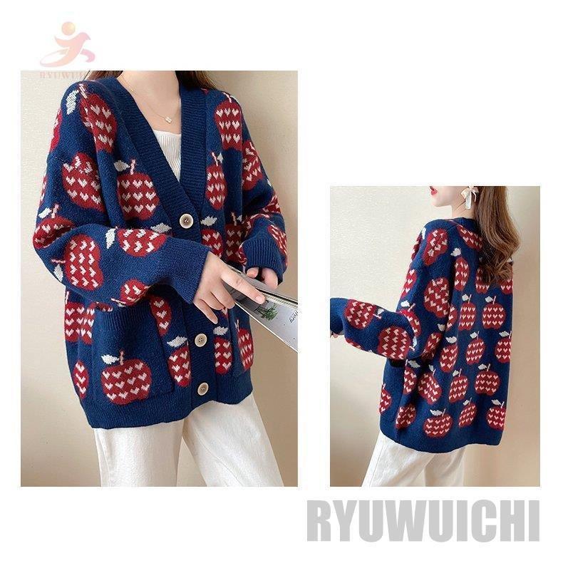 HERMES フルーツ花プリント カーディガン 38 HERMES フルーツ花プリント カーディガン 38