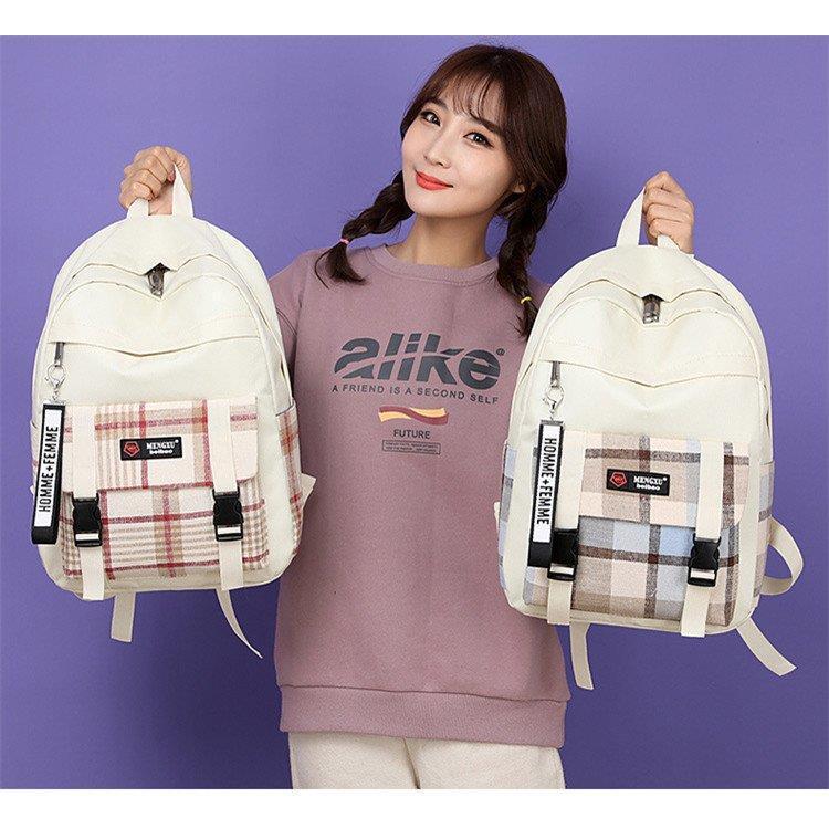 リュックサック 女レディース ガールズ チェック柄 ズックカバン 大容量 鞄 バッグ 学院風 高校生 大学生 通学 通勤 旅行 誕生日プレゼント 可愛い レジャー |  | 02