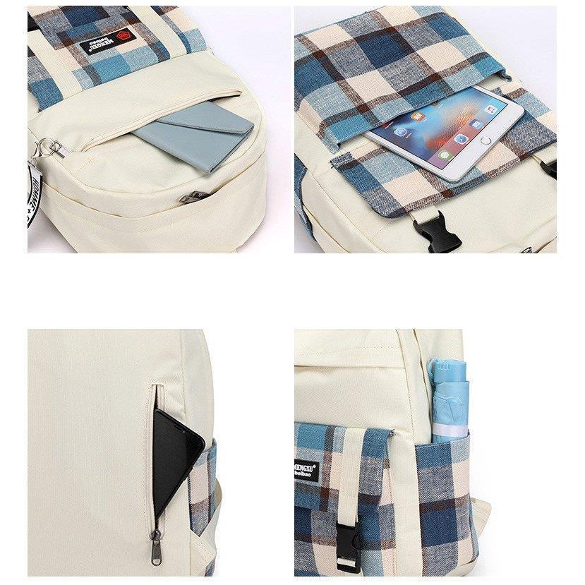 リュックサック 女レディース ガールズ チェック柄 ズックカバン 大容量 鞄 バッグ 学院風 高校生 大学生 通学 通勤 旅行 誕生日プレゼント 可愛い レジャー |  | 05
