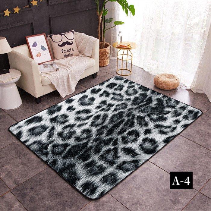 ラグマット じゅうたん 北欧 1畳 2畳 3畳 ヒョウ柄 アニマルレオパード