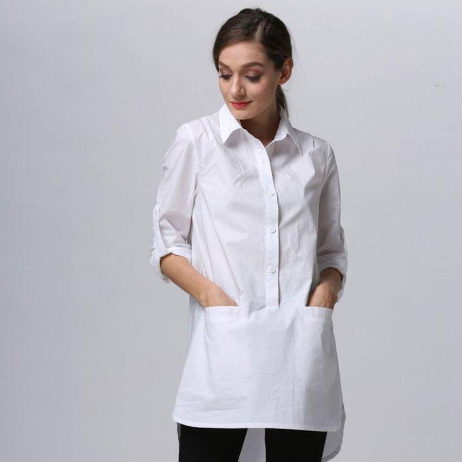 シャツ レディース ホワイト 長袖 チュニック 春夏 秋冬