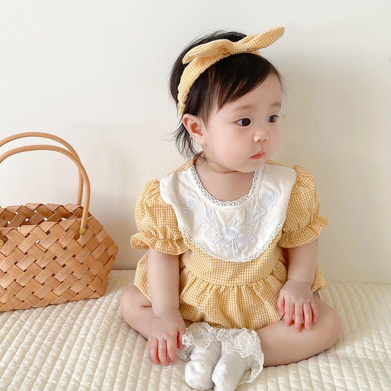ロンパース ワンピース ベビー服 女の子 春 夏 半袖 コットン 綿