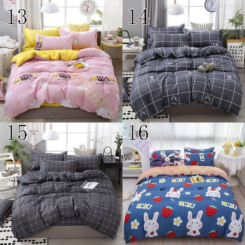 布団カバー セット 3/4点セット羽柄 羽根 チェック柄 シングル 敷