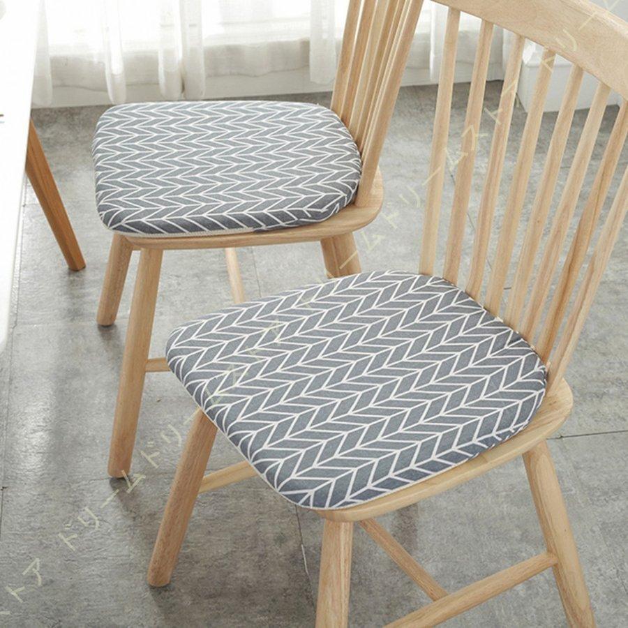 シートクッション 馬蹄型 ひも付き ベージュ クッション 2枚セット 4枚