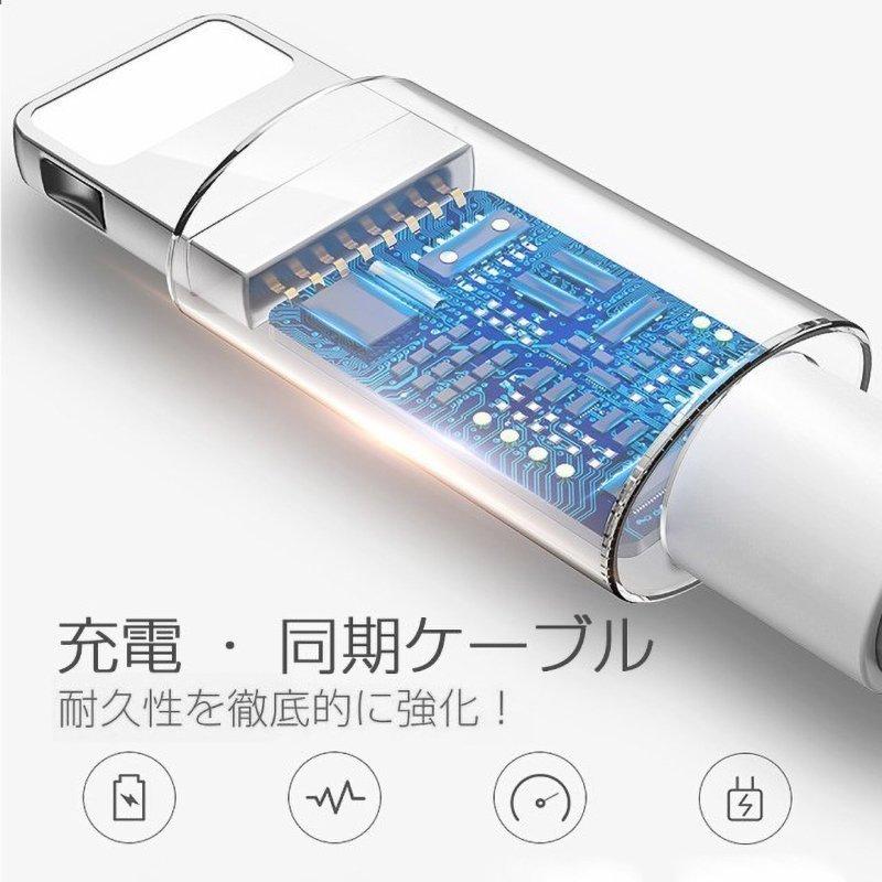 1m/2m Apple高品質】iPhone充電ケーブル アップル社委託製造Foxconn社