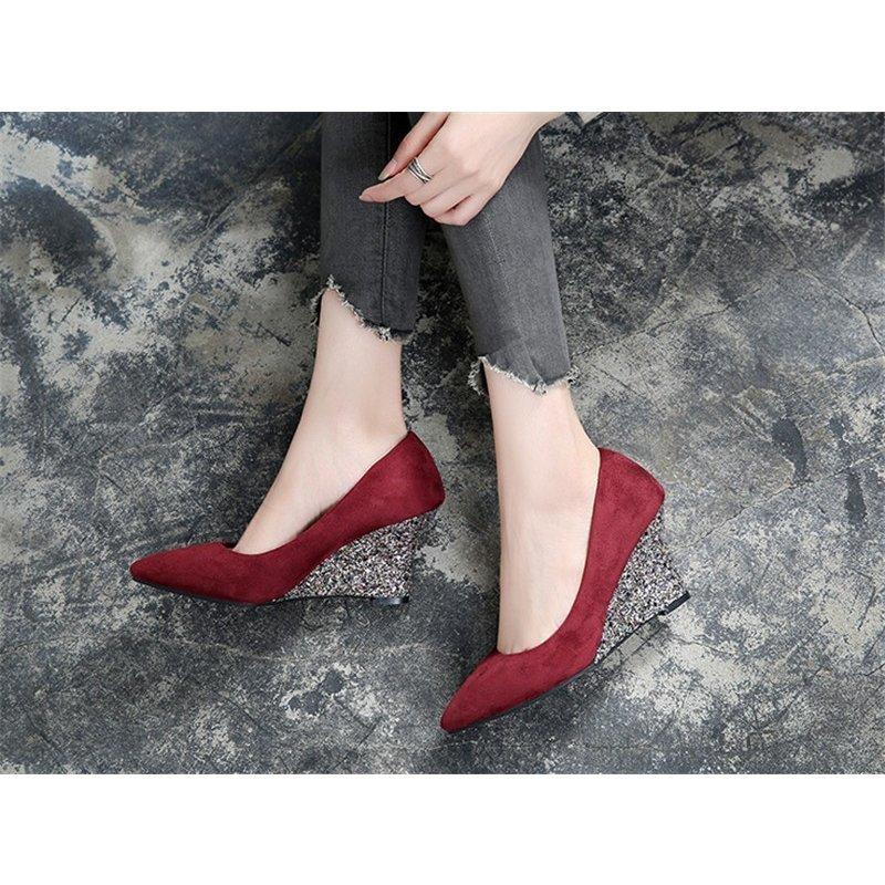 5色ウェッジソール パンプス 5cm/8cmヒール 痛くない レディース歩き