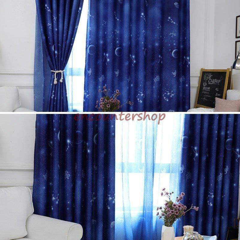 ドレープカーテン1枚 星座 光る unico 夏の陽射しをふんわりやわらげる