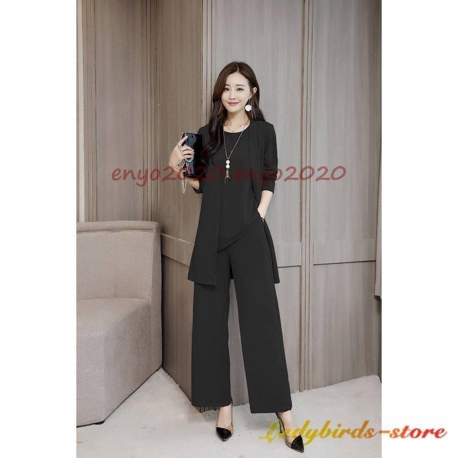 セットアップ レディース 3点セット 秋コーデ パンツスーツ レディース ...