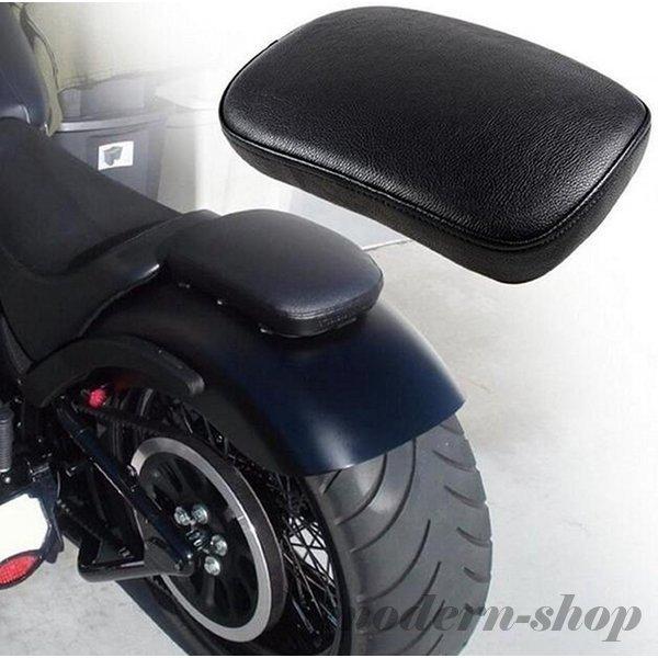 ハーレー用 ブラック バイクシート 後部座席 オートバイリアシートバイク後部座席クッションハーレー吸盤式