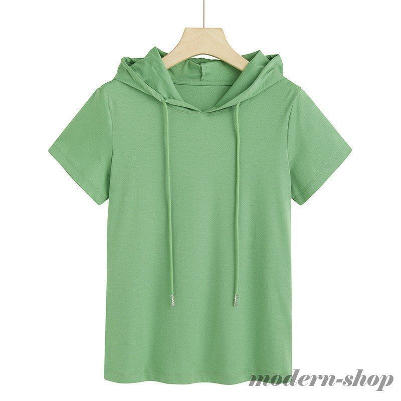 n°21⭐︎美品⭐︎半袖パーカー パーカー フード付きパーカー レディース アウター 半袖パーカー