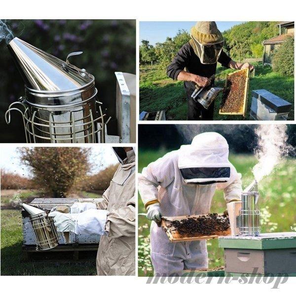 養蜂道具燻煙器養蜂器具ミツバチふいごはちみつ養蜂場ステンレス製