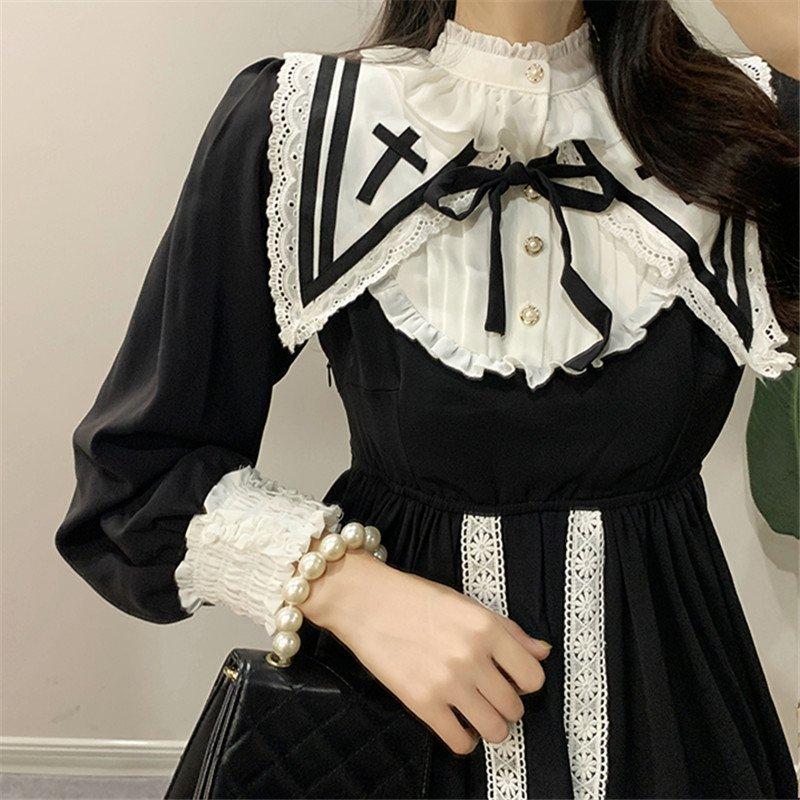 ワンピースロリータワンピース学院風lolitaロングスカート洋服 ワンピースロリータワンピース学院風lolitaロングスカート洋服