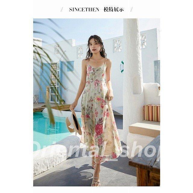 リゾートワンピース白花柄ワンピースハワイ沖縄グアム50代40代30