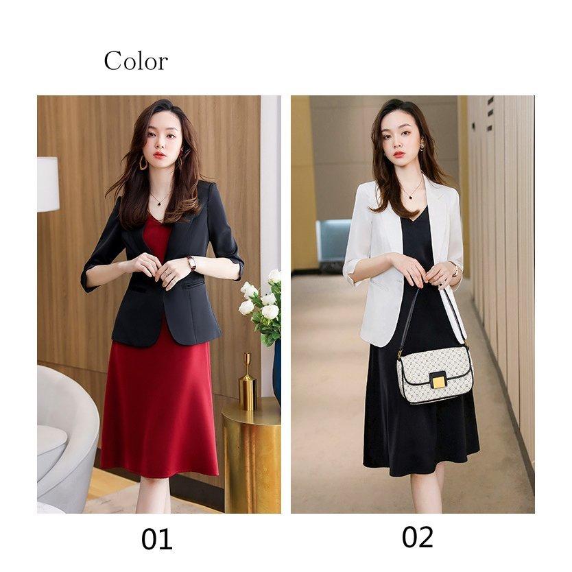 ワンピーススーツレディースビジネスOLジャケットワンピース2点