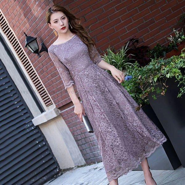 花柄ロングワンピース 結婚式やパーティーにぴったり4XLまで対応 mlj337.jpg