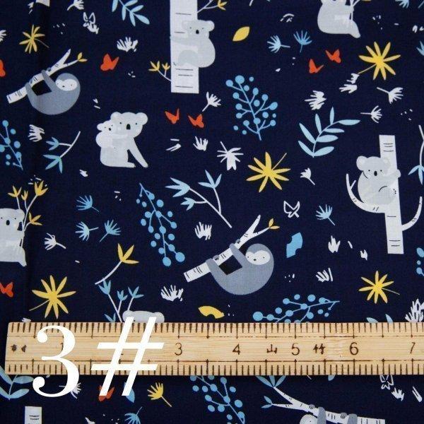 1mカット生地綿100％AnimalHugsコアラブルー動物はぎれハンドメイド 