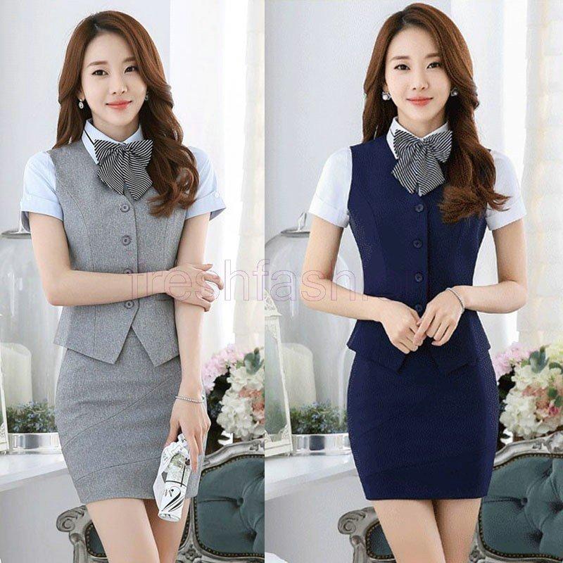大新品ベスト＋スカート2点セットレディースビジネススーツベストスーツスカートスーツスーツセット事務服制服