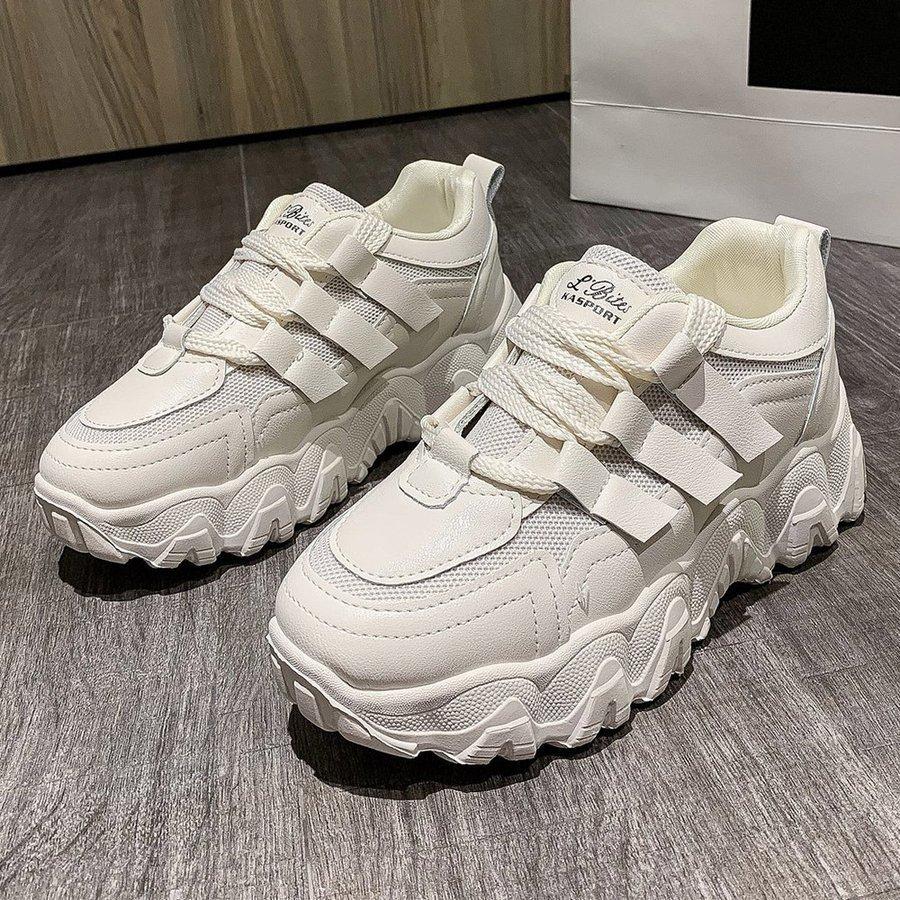 厚底靴スポーツ歩きやすいカジュアル靴スニーカーレディースローカットメッシュ |  | 11