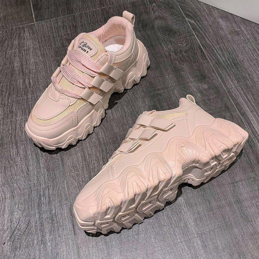 厚底靴スポーツ歩きやすいカジュアル靴スニーカーレディースローカットメッシュ |  | 12