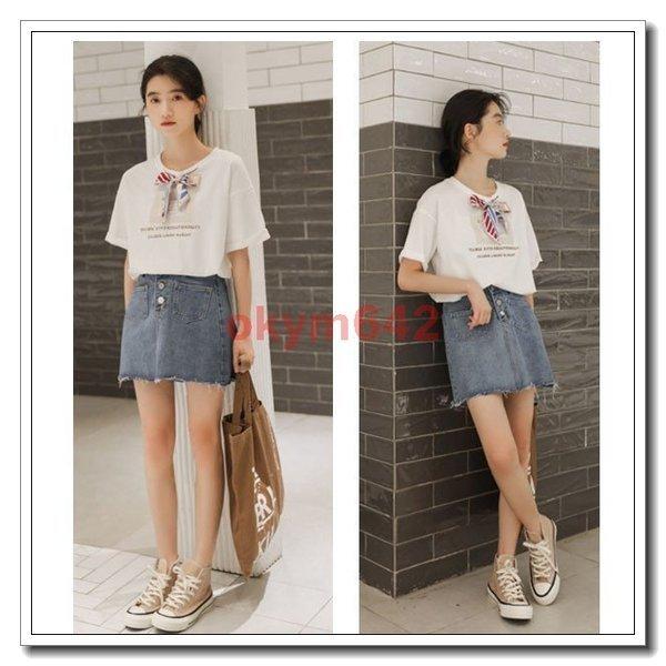 Tシャツ トップス カットソー レディース 半袖 夏 夏服 おしゃれ かわいい ティーンズファッション 中学生 高校生 女子 私服 流行 韓国 Stu 安心堂 Yahoo 店 通販 Yahoo ショッピング