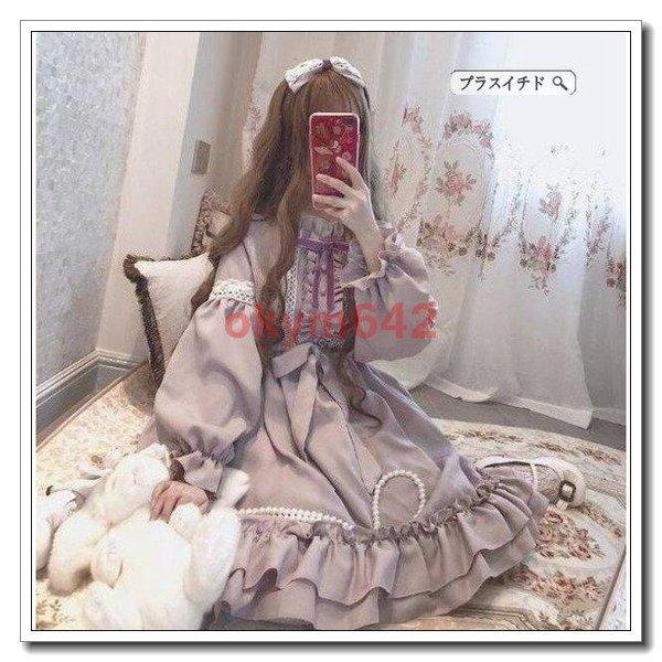 姫系 ロリータ系 ゴスロリ風 オシャレ レディース服 レディース クラシック風 ワンピース 甘ロリ ロリータファッシ お嬢様_6