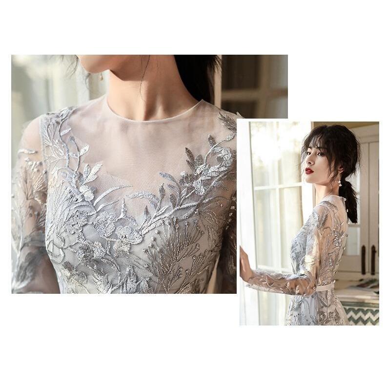 ウエディングドレス 上品 大人 パーティードレス ロング丈ドレス 結婚式 Aラインワンピース 大きいサイズ 30代 40代 きれいめ お呼ばれ 卒業式 発表会 披露宴_1