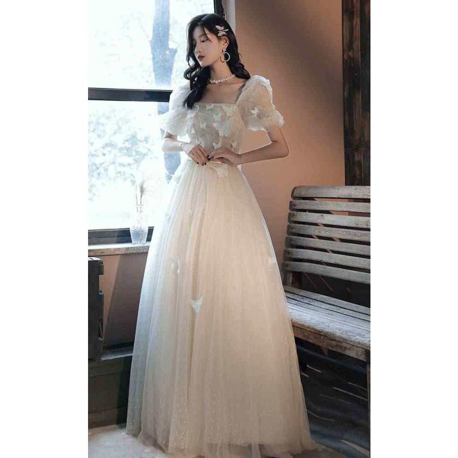 ドレス 大人 ピアノ 発表会 ロングドレス 演奏会 結婚式 母親 ピアノ発表会 袖付き ワンピース 半袖 演奏会ド_2