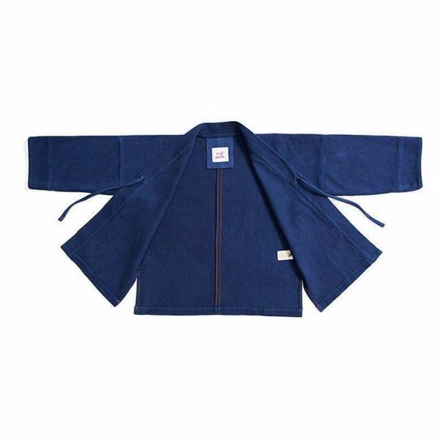藍染 剣道着 カバーオール 半纏 法被 褞袍 メンズ レディース ワークジャケット 15 コットン100％ 刺子 胴着 刺し子 生地 インディゴ 春 秋 藍染 剣道着 カバーオール 半纏 法被 褞袍 メンズ レディース ワーク