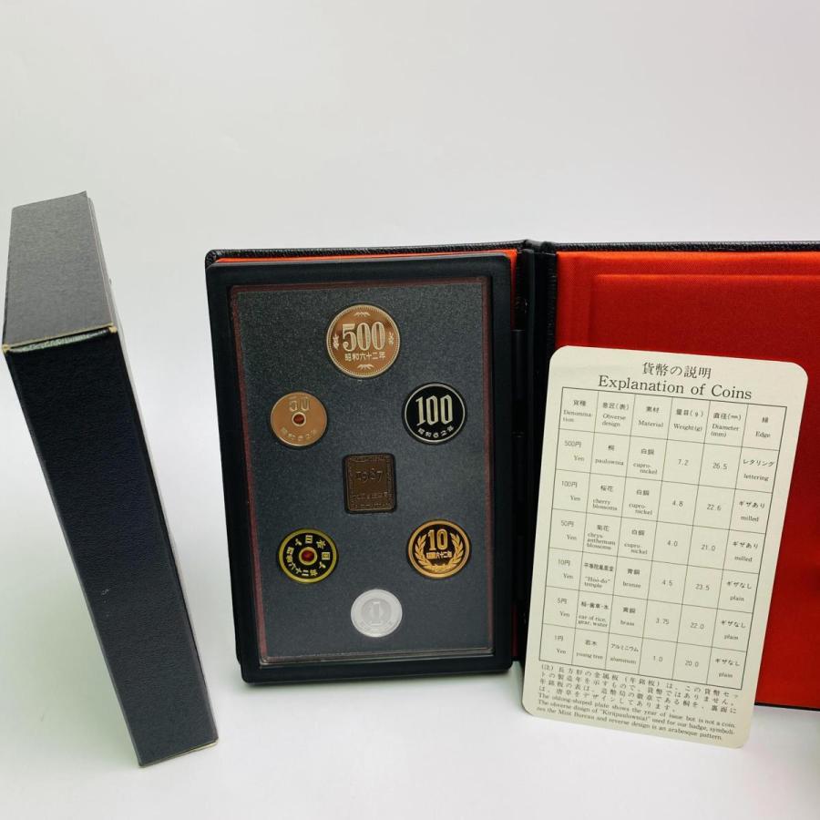 通常1987プルーフ貨幣セット 昭和62年 Proof Set 年銘板 鏡面仕上げ