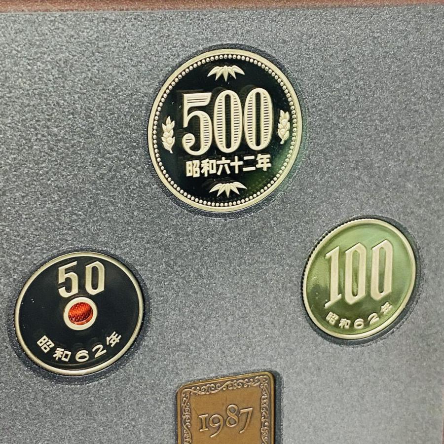 通常1987プルーフ貨幣セット 昭和62年 Proof Set 年銘板 鏡面仕上げ