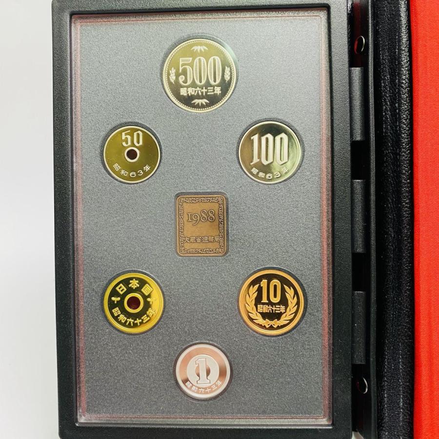 通常1988プルーフ貨幣セット 昭和63年 Proof Set 年銘板 鏡面仕上げ