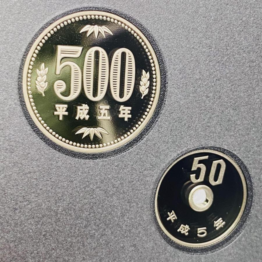 通常1993プルーフ貨幣セット 平成5年 Proof Set 年銘板 鏡面