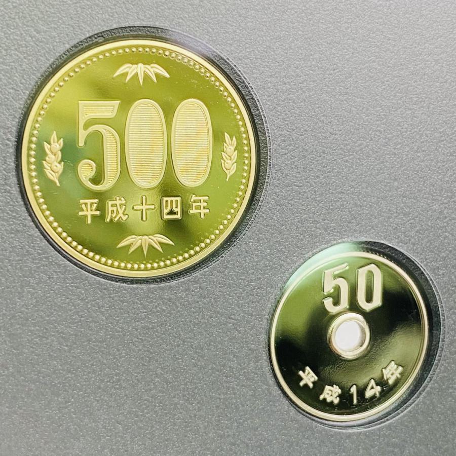 通常2002プルーフ貨幣セット 平成14年 Proof Set 年銘板 鏡面