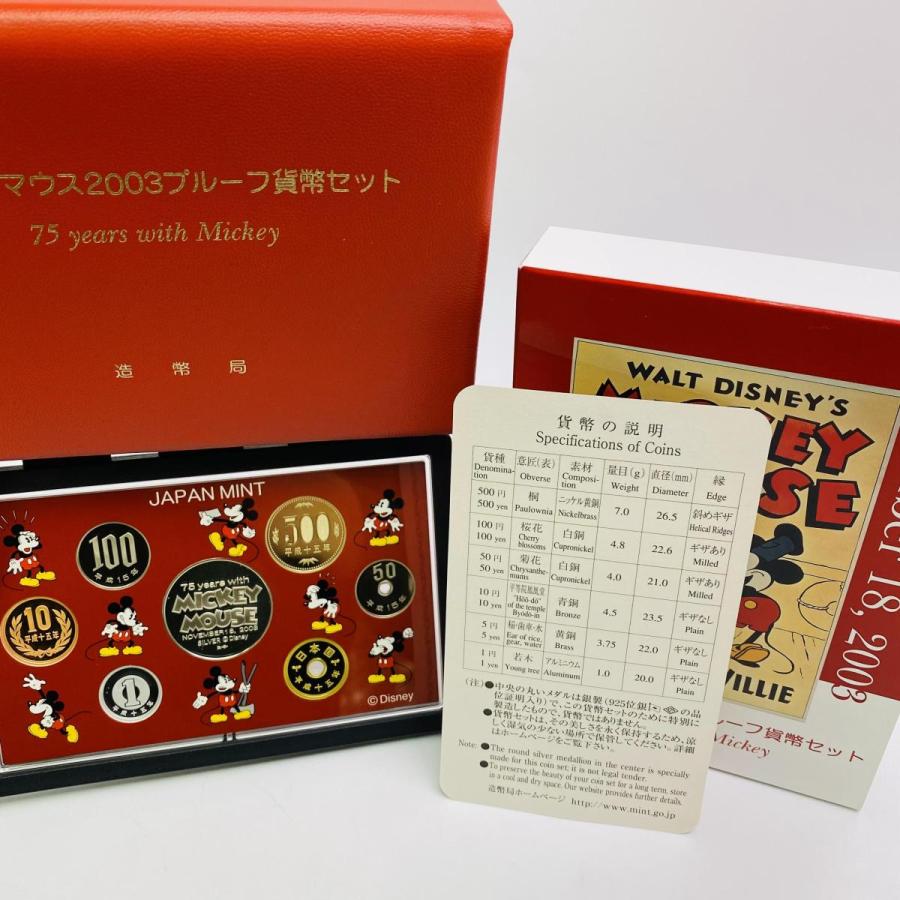 ミッキーマウス2003プルーフ貨幣セット 平成15年 額面666円 銀約