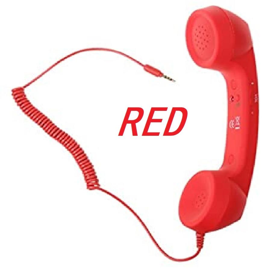 スマホ レトロ受話器 ハンドセット 携帯電話 受話器型 iPhone android 固定電話型 ヘッドセット かわいい 面白い |  | 04