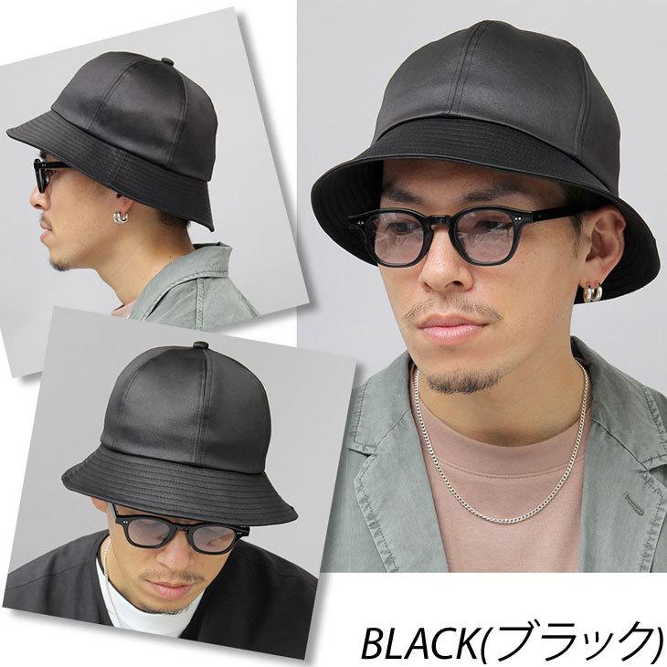 Mr.COVER メトロハット クルーハット メンズ 帽子 日本製 レザー調 サイズ調整 つば広 ブラック 黒｜style-aholic｜04