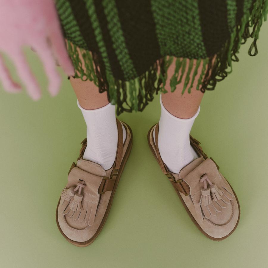 SHAKA シャカ MOC MULE TASSEL SUEDE モック ミュール タッセル