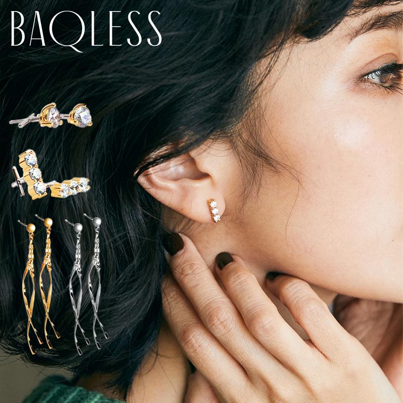 バックレス ZIRCONIA ピアス ゴールド シルバー キャッチレス バックレス ZIRCONIA ピアス ゴールド シルバー キャッチレス
