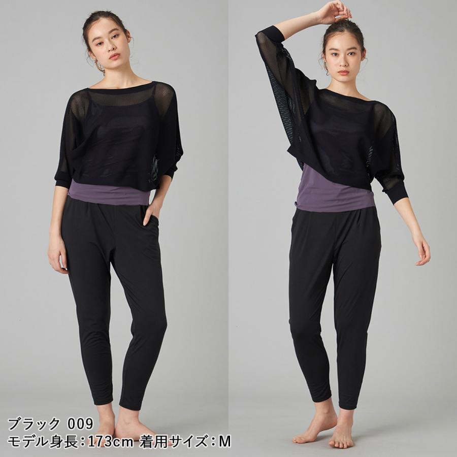 Chacott BALANCE チャコット ヨガウェア トップス 7分袖メッシュニット