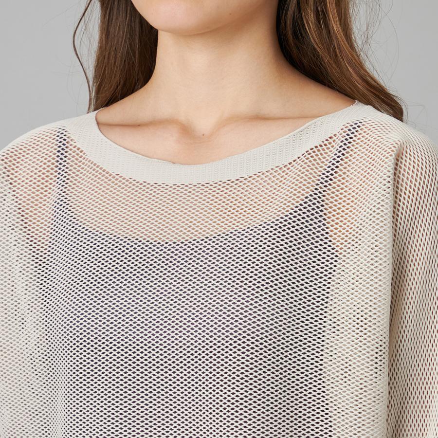 チャコット・バランス7分袖メッシュニットTシャツ Chacott BALANCE チャコット ヨガウェア トップス 7分袖メッシュニット