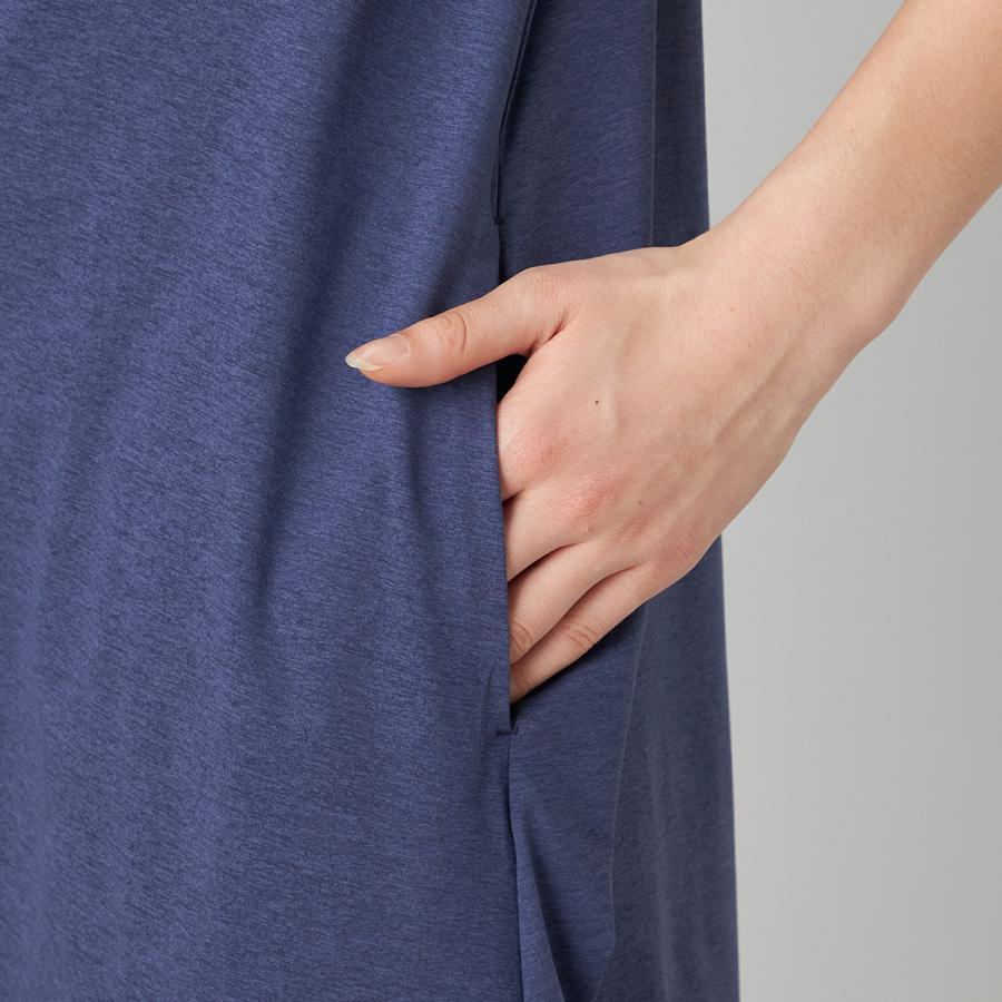 チャコット EasyCare+ツイストワンピース 256230-0408-61 ヨガウェア 2026SS 春 夏 フレンチスリーブ 半袖 Aライン 前後2way レディース 体型カバー 送料無料の画像