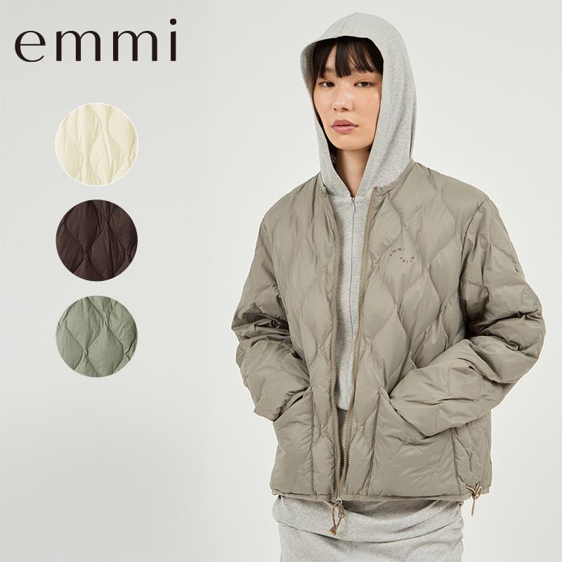 emmi TAION リバーシブルダウン ライトダウン カーキ emmi セール エミ ヨガ アウター emmi×TAION リバーシブルダウン