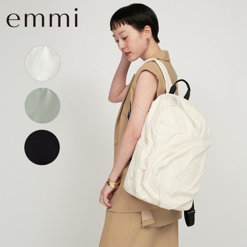emmi リュック WEB限定】eco 撥水チェックギャザーボディーバックパック(バック