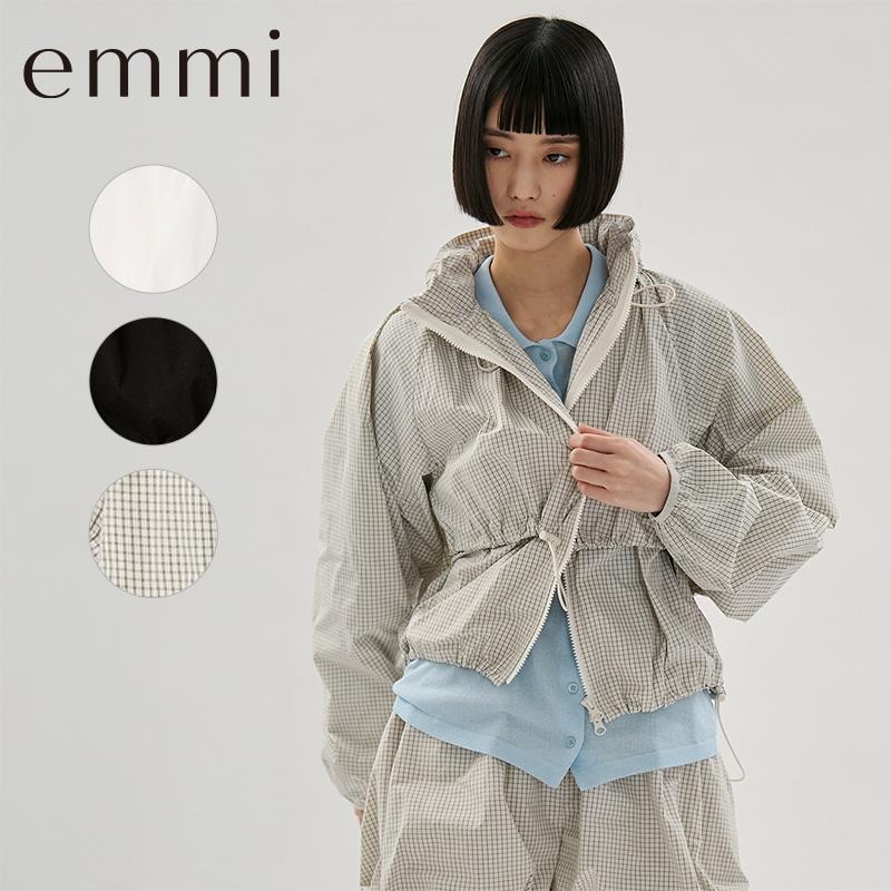 emmi フード付きライトブルーアウター emmi yoga（エミヨガ） エミ emmi ヨガウェア アウター 撥水ドロ