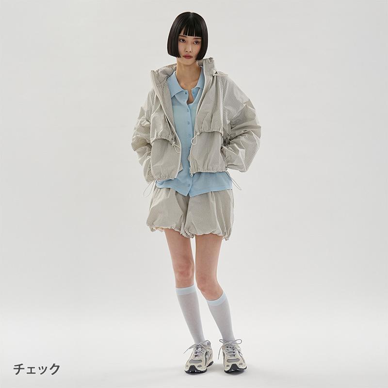 emmi フード付きライトブルーアウター emmi yoga（エミヨガ） エミ emmi ヨガウェア アウター 撥水ドロ