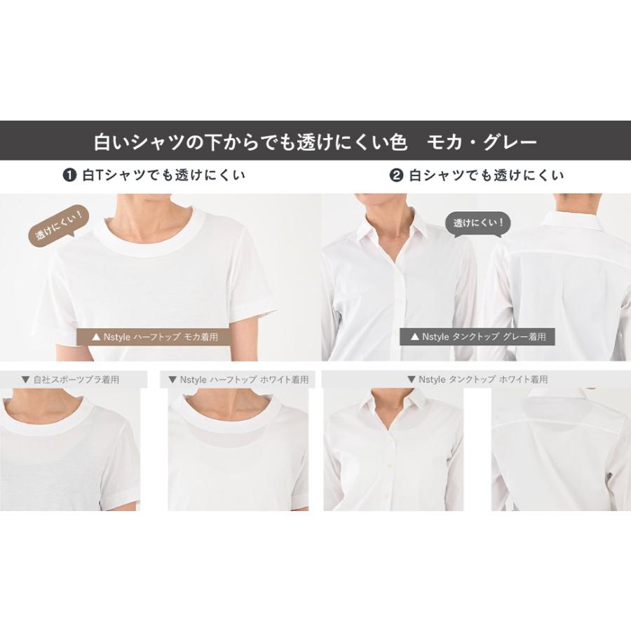 エヌスタイル Nstyle アップデート版 ハーフトップ Updated Ed. 着やせ ブラ ノンワイヤー 胸を小さく見せる 和装 ナベシャツ 男装 グッドデザイン賞 送料無料の画像