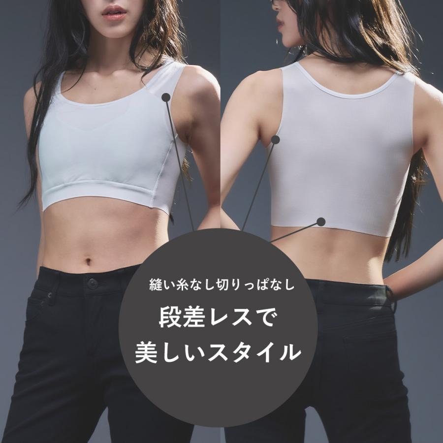 エヌスタイル Nstyle アップデート版 ハーフトップ Updated Ed. 着やせ ブラ ノンワイヤー 胸を小さく見せる 和装 ナベシャツ 男装 グッドデザイン賞 送料無料の画像